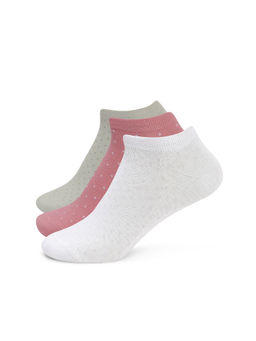 Balenzia - Womens Essentials Polka Dots Low-Cut Socks (Pack of 3)