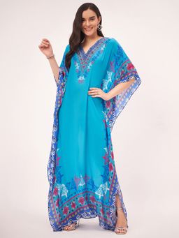 First Resort by Ramola Bachchan - Blue Kaftan