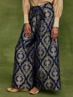 Ancestry - Brocade Navy Blue Palazzo