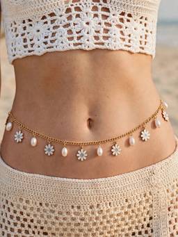 Zaveri Pearls - Women Grey Alloy Belly Chain