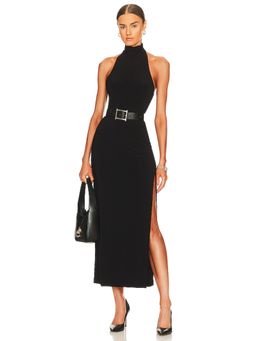 Norma Kamali - X Revolve Halter Turtle Size Slit Gown