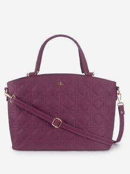 Yelloe - Wine Spacious Quilted Hand Bag
