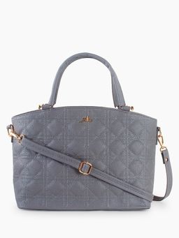 Yelloe - Grey Spacious Quilted Hand Bag