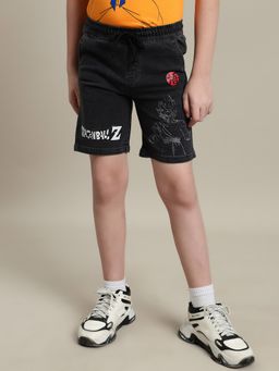 Kidsville - Dragon Ball Z Printed Grey Cotton Boys Shorts