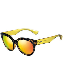 PARIM - Polarised Women's Round Sunglasses Brown Frame Orange Lenses SKU 1288 M1