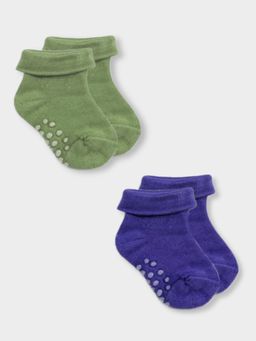 Mi Arcus - Kids Solid Knitted Anti Slip Socks (Pack of 2)
