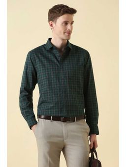 Allen Solly - Green Check Full Sleeves Shirt