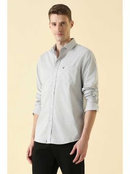Allen Solly - Grey Regular Fit Check Full Sleeves Shirt