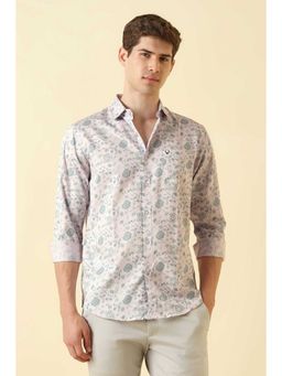 Allen Solly - Pink Regular Fit Floral Print Full Sleeves Shirt
