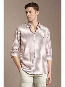 Louis Philippe - Red Stripe Full Sleeves Shirt
