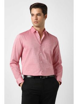 Peter England - Pink Full Sleeves Regular Fit Shirt