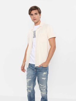 American Eagle - Off White Half Sleeves Shirt