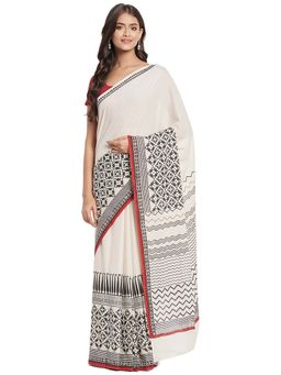 Fabindia - Cotton Hand Block Print Sari without Blouse