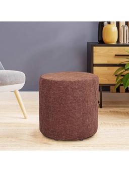 HomeTown - Living Essence Fabric Ottoman in Coffee Brown Colour