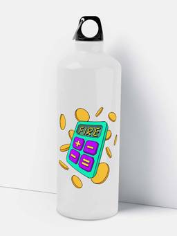 Macmerise - Whats Your Fire Number Sipper Bottle Alluminium White (750ml)