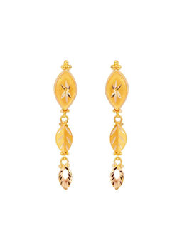 Candere by Kalyan Jewellers - 22K Yellow Gold Lightweight Dangle Earring (One Size)
