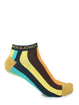 Jack & Jones - Multi-coloured Striped Ankle Socks