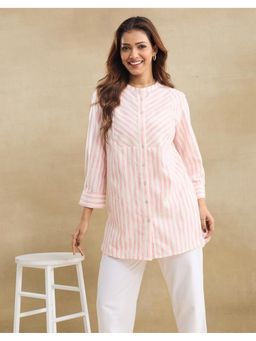 Fabindia - White Cotton Striped Tunic