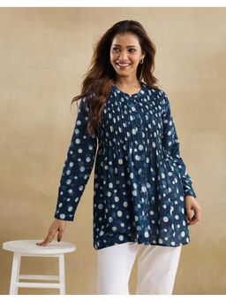 Fabindia - Indigo Cotton Hand Block Printed Tunic