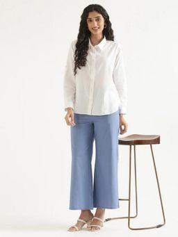 AMIRAS - Women English Blue High-Rise Pant