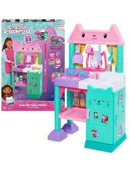 Gabby's Dollhouse - Cook with Cakey Multi-Color Kitchen Dollhouse