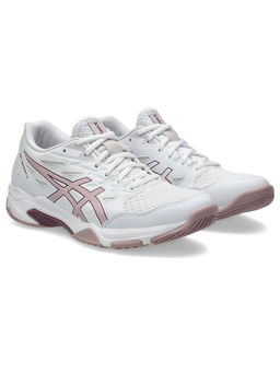 ASICS - Women Gel-Rocket 11 White/Watershed Rose Badminton Shoes