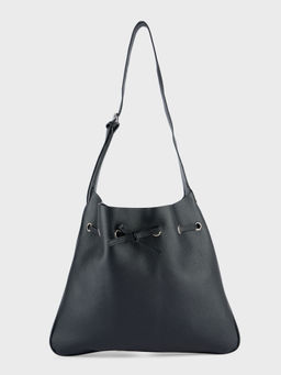 Twenty Dresses by Nykaa Fashion - Black Solid Drawstring Sling Bag with Pouch (Set of 2)