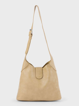 Twenty Dresses by Nykaa Fashion - Beige Textured Adjustable Handle Handbag (Set of 2)