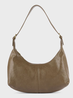 Twenty Dresses by Nykaa Fashion - Brown Solid Hobo Shoulder Bag