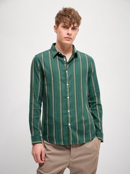 The Bear House - Striped Slim Fit Casual Shirt
