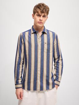 The Bear House - Striped Slim Fit Casual Shirt