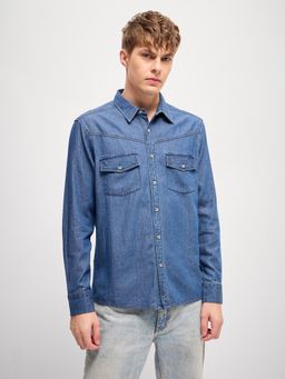 The Bear House - Solid Denim Relax Fit Overshirt