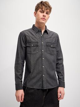 The Bear House - Solid Denim Relax Fit Overshirt