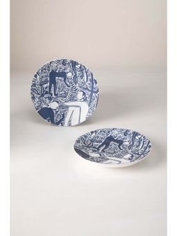 Freedom Tree - Blue Quirky Ceramic Plates