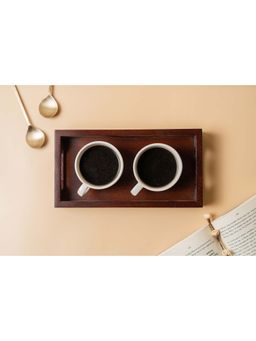 SG Home - Brown Solid Wood Tray