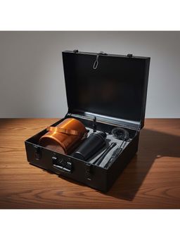 Car-O-Bar - Black Stainless Steel Cocktail Shaker, Muddler, Opener, Ice Tong, Jigger, and Bucket