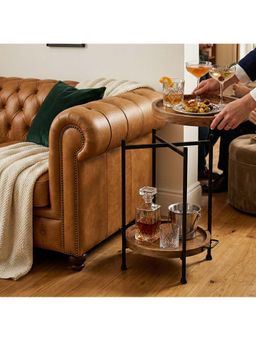 Car-O-Bar - Brown Solid Wood Folding Bar Table