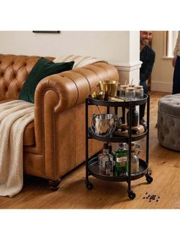 Car-O-Bar - Black Solid Stainless Steel Folding Bar Trolley