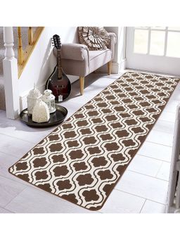 Saral Home - Cotton Jacquard Kitchen-Bedside Runner-Brown-65X200 Cm