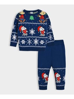 Mi Arcus - Knitted X Mas Theme Pattern Sweater with Pyjama for Kids (Set of 2)