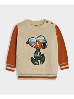 Mi Arcus - Peanuts Snoopy Embroidered Full Sleeves Sweater for Kids