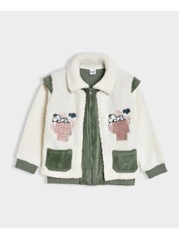 Mi Arcus - Peanuts Snoopy Embroidered White Jacket for Kids