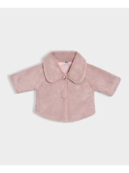 Mi Arcus - Solid Pink 3/4 Sleeves Collar Jacket for Kids