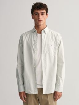 GANT - Men Regular Green Oxford Stripes Button Down Shirt