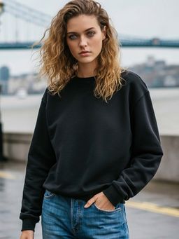 Bewakoof - Women's Black Oversized Sweatshirt