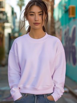 Bewakoof - Women's Lavender Fog Oversized Sweatshirt