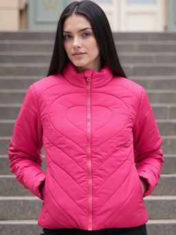 Bewakoof - Women's Pink Oversized Puffer Jacket