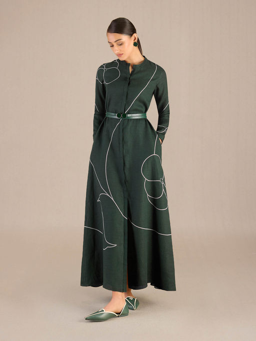 savana green dress Buy AMPM Green Savana Dress With Belt (Set of 2) Online