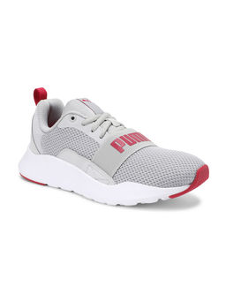 Puma - Wired IMEVA Kids Grey Colourblocked Casual Shoes