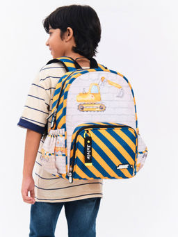 Baby Jalebi - Multi-Color Construction Medium Backpack (6-7 Years)